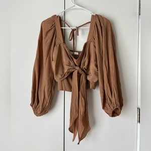 Brown long sleeve shirt